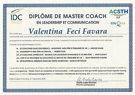 Master Coach Valentina Feci Favara